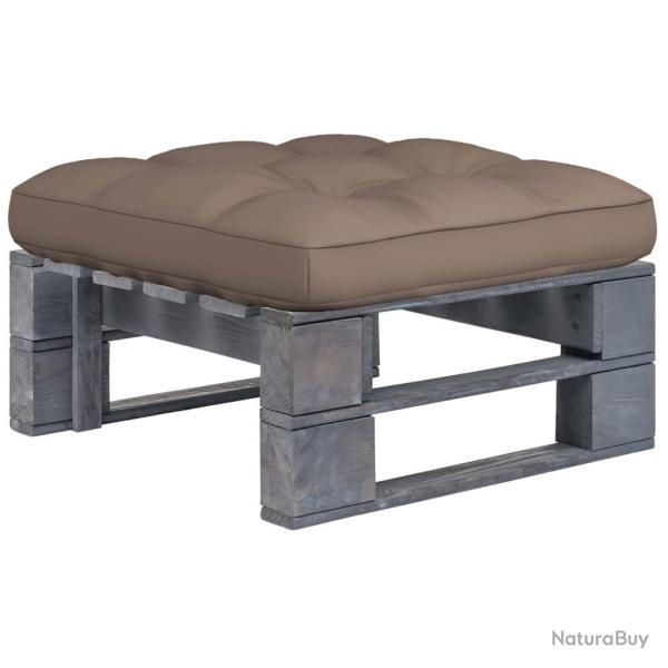 Pouf palette de jardin Bois de pin impr�gn� de gris