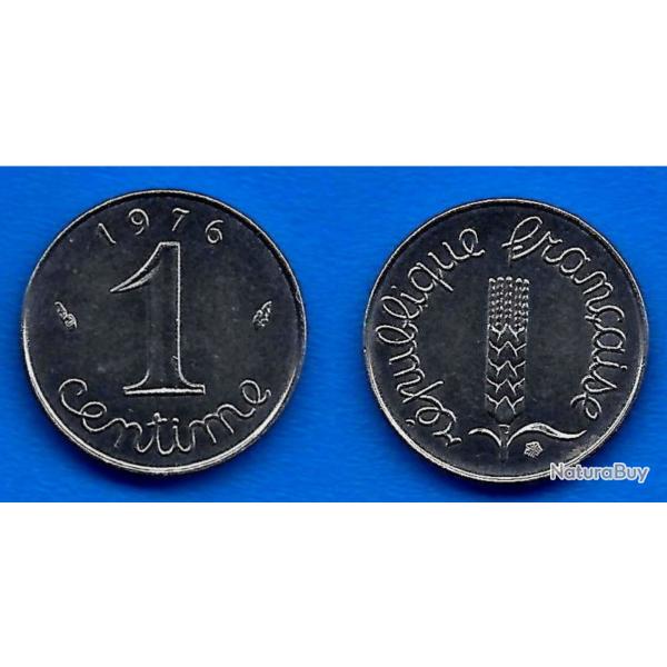 France 1 Centime 1976 Neuve Epi Centimes Francs Franc Cent Piece