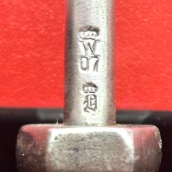 Belle baionnette prussienne S 1898,1907, avec son fourreau cuir, tr&egrave;s bon &eacute;tat.