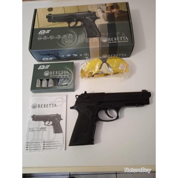 Pistolet Beretta ELITE II CO2 4.5 mm BB's acier UMAREX 3 Joules chargeur 19 coups pr�t � utiliser