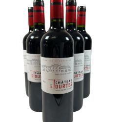 6 Bouteilles vin rouge Ch&acirc;teau des Tourtes, AOC C&ocirc;tes de Blaye 2020 mise &agrave; prix 1� sans r&eacute;serve Neuf