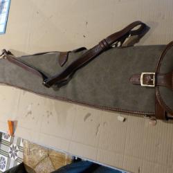 Fourreau fusil cuir et toile comme neuf