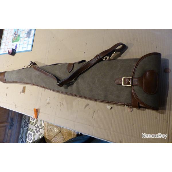Fourreau fusil cuir et toile comme neuf