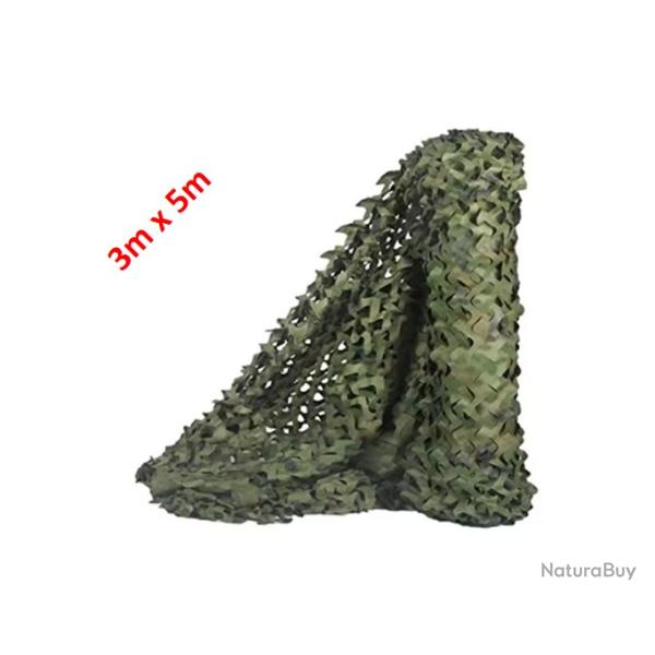 Filet de camouflage Jungle vert 3m x 5m - Livraison gratuite (1)