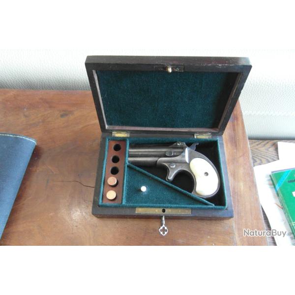 Beau coffret ancien pour derringer Colt 1,2,3 et double derringer R�mington