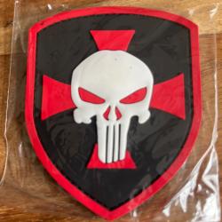 Patch 3D punisher rouge