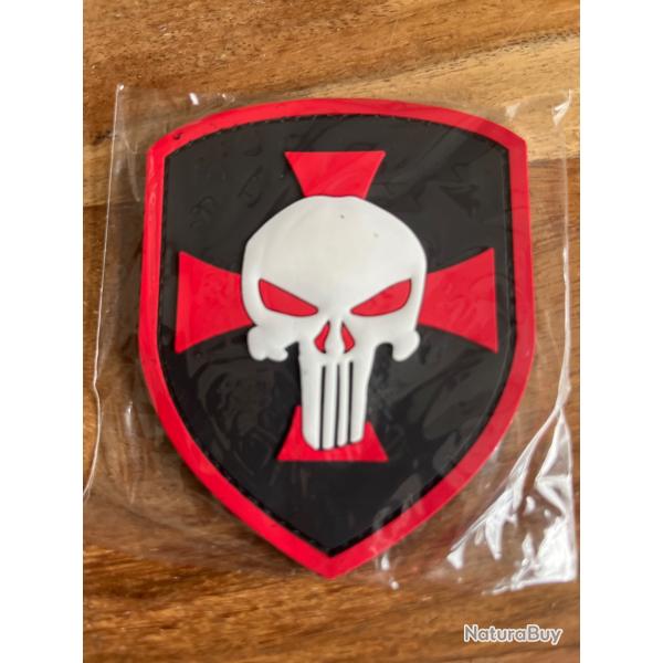 Patch 3D punisher rouge