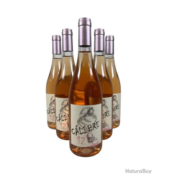 6 Bouteilles, Calibre 12 ros�, domaine Montrozier, millesime 2022 mise � prix 1� sans r�serve. Neuf