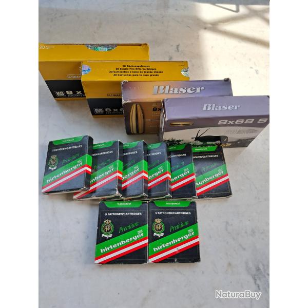 lot �tuis laiton cal.8 x 68 S  ( 167 unit�s tir�es 1 fois)