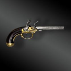 PISTOLET &Agrave; SILEX MOD&Egrave;LE 1777, 2&Egrave;ME TYPE DIT &Agrave; COFFRE FRANCE XVIII&Egrave;ME SI&Egrave;CLE, P&Eacute;RIODE LOUIS XVI