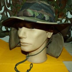 CHAPEAU DE BROUSSE AVEC NUQUIERE AMOVIBLE ,TRAITE ANTI-MOUSTIQUES,TAILLE 55 ,&nbsp; GRILLAGES SUR LE HAUT