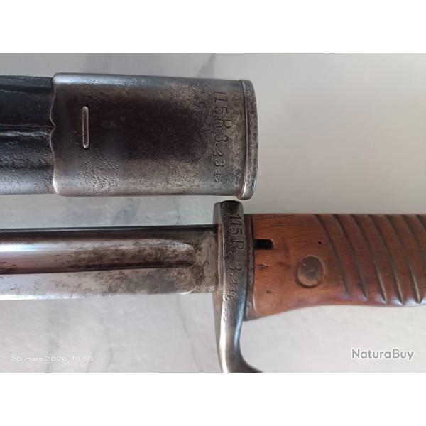 Ba�onnette Mauser G98 excellent �tat
