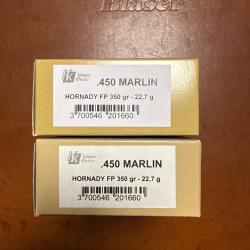 LOT DE 2BOITES SOLOGNE .450 MARLIN HORNADY FP 350gr-22.7g