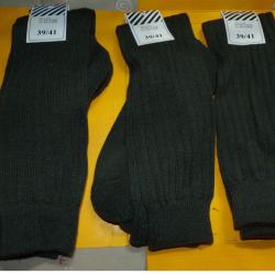 CHAUSSETTES KAKI POUR LE FROID EN LOT DE 3 , POINTURE 39/41 , 45% DE LAINE , FABRICATION FRANCAISE D