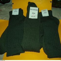 CHAUSSETTES KAKI POUR LE FROID EN LOT DE 3 , POINTURE 45/47 , 41% DE LAINE , FABRICATION FRANCAISE 6