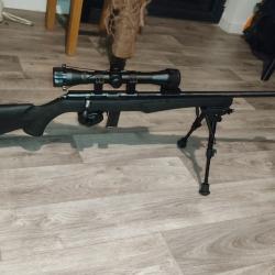 Carabine Rossi 1822 22lr Avec une lunette 4x32 et un bipied