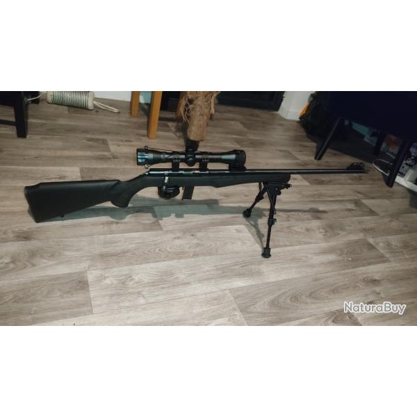 Carabine Rossi 1822 22lr Avec une lunette 4x32 et un bipied