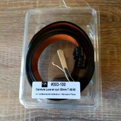 Ceinture cuir noir GK 30mm taille 46/48 neuf