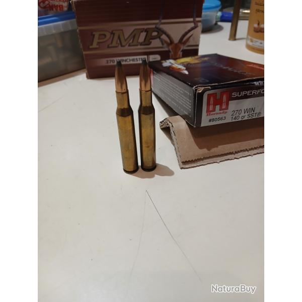 lot de munitions  270 winchester