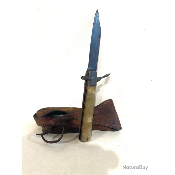 Ancien couteau Pliant Bougnad ? demi garde pliante ? ww1 ? � identifier
