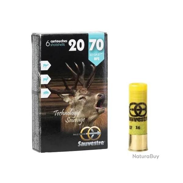 Cartouches SAUVESTRE calibre 20/70 BFS Plomb x6
