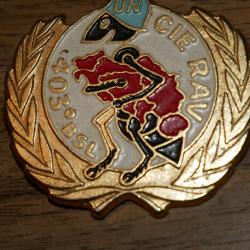 Insigne du 403e BATAILLON DE SOUTIEN LOGISTIQUE 3e Mandat 1993 Cie RAV