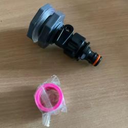 Passe paroi + robinet + scie cloche pour cuve, abreuvoir, citerne
