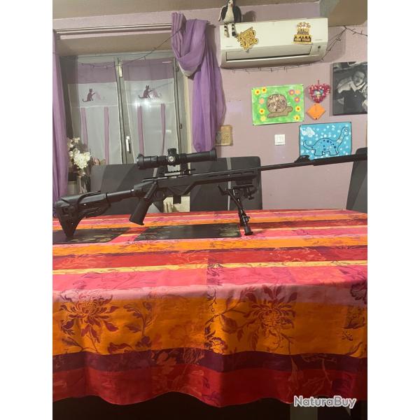 Custom 22 lr citadel track r crosse r�glable optique 2-12x24 tir ffp silencieux schultz et larsen