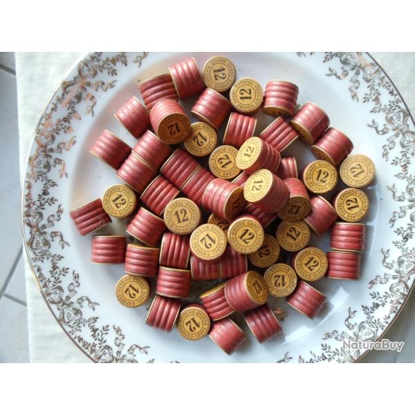 Lot de 135 tr�s bonnes bourres GABEL de la cartoucherie nationale, en calibre 12.