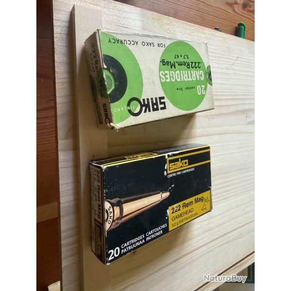 Munitions 222 rem MAGNUM