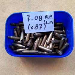 Etuis vides cal. 7-08 Rem, marque RP et LM, en bon &eacute;tat (x87).