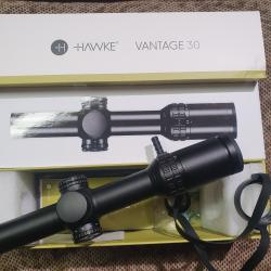 DISPO : nouvelle lunette HAWKE s&eacute;rie VANTAGE HD 30 mod&egrave;le 1-8x24 r&eacute;ticule lumineux L4A DOT IR (4x)