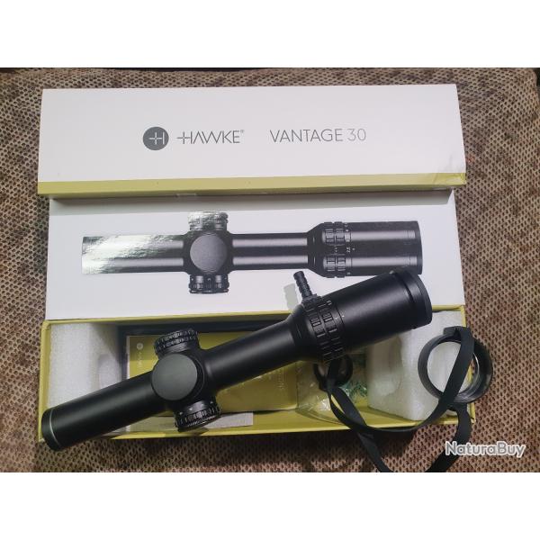 DISPO : nouvelle lunette HAWKE s�rie VANTAGE HD 30 mod�le 1-8x24 r�ticule lumineux L4A DOT IR (4x)