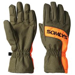 GANTS DE CHASSE LIGHT TRAQUE KAKI ORANGE - M - SOMLYS