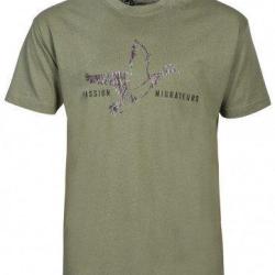 Tee-shirt 'Passion Migrateurs' kaki PERCUSSION  -4XL