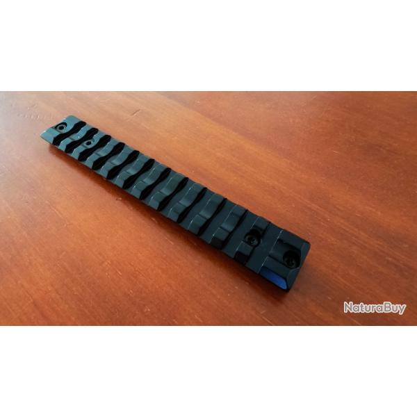 Rail picatinny Bergara B14 ou Remington 700 short action - acier - 0 MOA