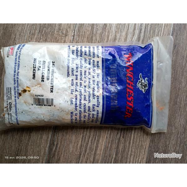 50 douilles 243 Winchester neuves