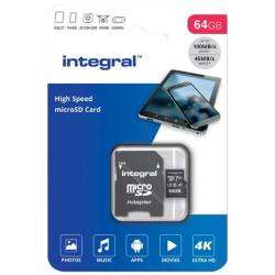 Carte microSD 64Gb High Speed Integral