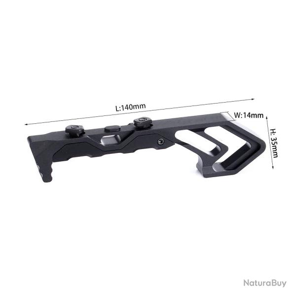 Handstop tactique en metal 5,5 pouces pour attache M-lok