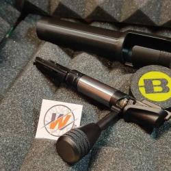 BERGARA B14R 22 lr- START KIT JAUNE - Prot&egrave;ge culasse couvercle NOIR avec LOGO + Guide baguette Noir