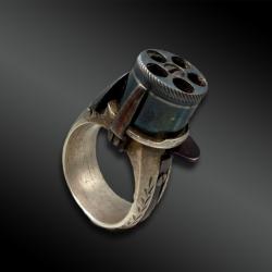 BAGUE REVOLVER, appel&eacute; "Le Petit Gardien" - France / Belgique - XIX&egrave;me si&egrave;cle