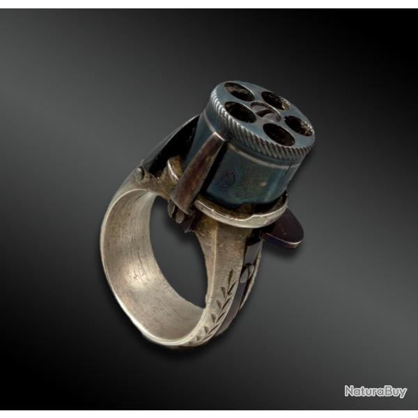BAGUE REVOLVER, appel� "Le Petit Gardien" - France / Belgique - XIX�me si�cle