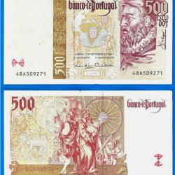 Portugal 500 Escudos 1997 De Barros Billet Escudo