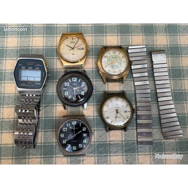 Lot de 6 montres vintage