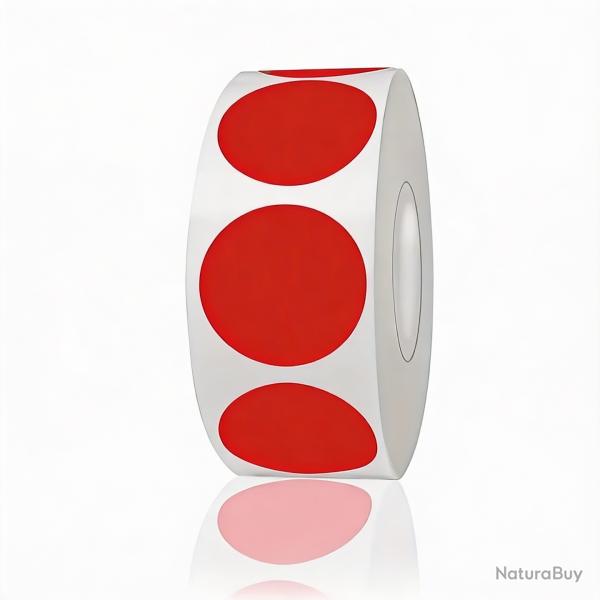 Lot 500 Pastilles Autocollantes Rouges 25mm �tiquettes Adh�sives Codage Couleur