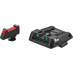Hausse R&eacute;glable et Guidon LPA pour Glock 17 &agrave; 35 - Fibre Optique Defa