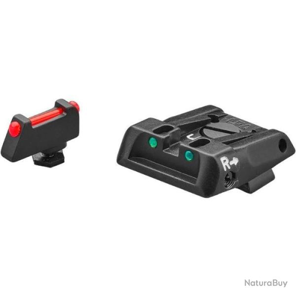 Hausse R�glable et Guidon LPA pour Glock 17 � 35 - Fibre Optique Defa