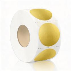 Lot 500 Pastilles Autocollantes Rondes Jaunes 25mm &Eacute;tiquettes Adh&eacute;sives Codage Couleur