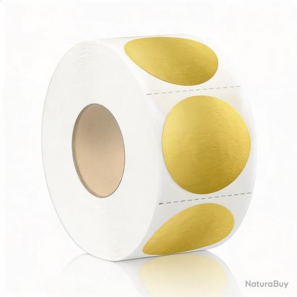 Lot 500 Pastilles Autocollantes Rondes Jaunes 25mm �tiquettes Adh�sives Codage Couleur