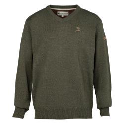 Prix de d&eacute;part &agrave; 1� !! Pull chasse Percussion Col V Kaki Taille M